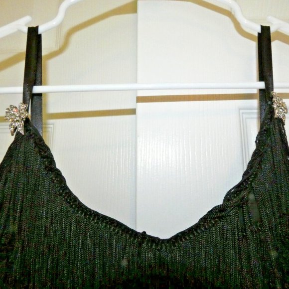 Black Flapper Dress, 1920 Fringe Halloween New Years Eve Cocktail Party Women S - Picture 6 of 16